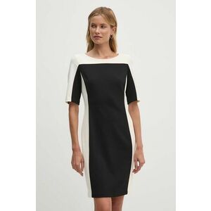 Dkny rochie culoarea bej, mini, drept, DD4E189A imagine