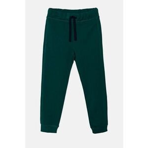 United Colors of Benetton pantaloni de trening din bumbac pentru copii culoarea verde, neted, 3J68CF058 imagine