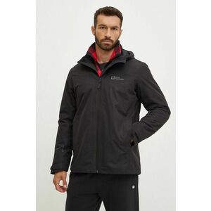 Jack Wolfskin jacheta de exterior Taubenberg 3in1 culoarea negru imagine