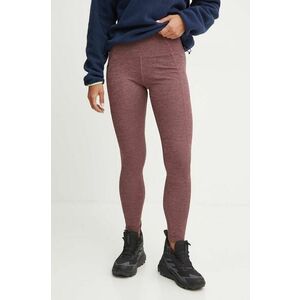 Columbia leggins sport Move femei, culoarea bordo, melanj imagine