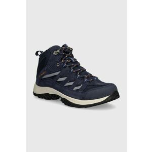 Columbia pantofi Crestwood Mid Waterproof femei, culoarea albastru marin, 2099861 imagine