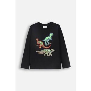 Coccodrillo longsleeve din bumbac pentru copii culoarea albastru marin, cu imprimeu, EVERYDAY BOY imagine