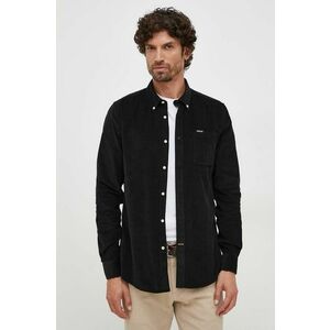 Barbour camasa din bumbac barbati, culoarea negru, cu guler button-down, regular imagine