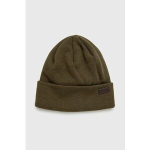 Barbour caciula culoarea verde, din tricot gros imagine