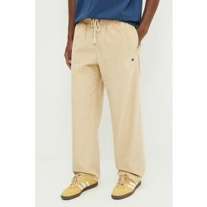 Champion pantaloni de catifea cord culoarea bej, drept, 219293 imagine