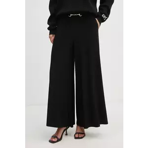 Joseph Ribkoff pantaloni femei, culoarea negru, lat, high waist, 241121 imagine