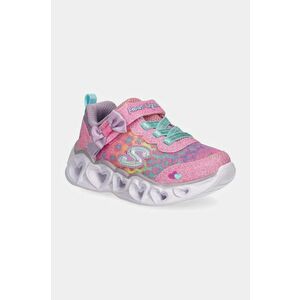 Skechers sneakers pentru copii HEART LIGHTS culoarea roz, 302088N imagine