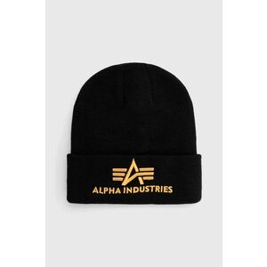 Alpha Industries căciulă 3D Beanie culoarea negru, din țesătură uni 168910.583 imagine