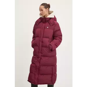 Tommy Jeans geaca de puf femei, culoarea bordo, de iarna, oversize, DW0DW18860 imagine