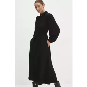 Answear Lab rochie culoarea negru, midi, evazati imagine