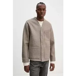 A.P.C. geaca din amestec de lana veste aurelien culoarea bej, de tranzitie, PSAFU.H22200 imagine