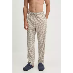 Hollister Co. pantaloni de pijama barbati, culoarea bej, modelator, KI313-4003 imagine