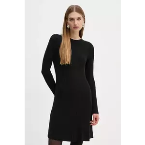 Marc O'Polo rochie din amestec de lână DENIM culoarea negru, mini, mulata, 5000005137 imagine