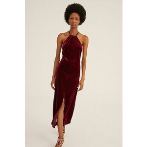 Undress Code Rochie culoarea bordo, midi, model drept imagine