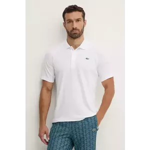 Lacoste tricou polo barbati, culoarea alb, neted, DH3201 imagine