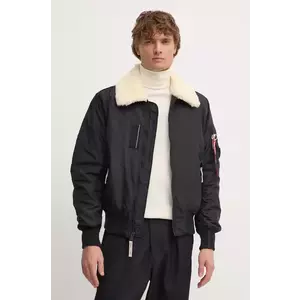 Alpha Industries geaca bomber barbati, culoarea negru, de iarna imagine