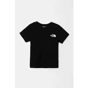 The North Face tricou copii TEEN S/S SIMPLE DOME TEE culoarea negru, cu imprimeu, NF0A8DRPJK31 imagine