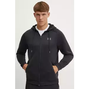 Under Armour bluza Armour Fleece Pro barbati, culoarea negru, cu glugă, neted, 1386582 imagine