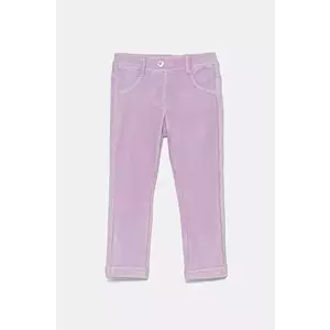 United Colors of Benetton pantaloni copii culoarea violet, neted imagine