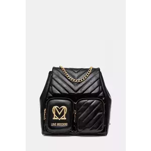 Love Moschino rucsac femei, culoarea negru, mic, neted, JC4325PP0L imagine