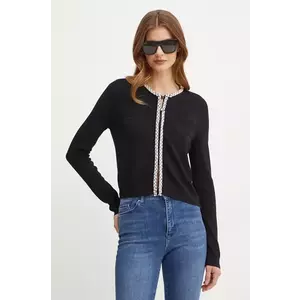 Karl Lagerfeld cardigan femei, culoarea negru, light, 246W2003 imagine