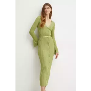 Elisabetta Franchi rochie culoarea verde, maxi, mulata, AM61R41E2 NORBLIN imagine