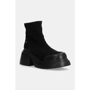 GOE botine femei, culoarea negru, cu toc drept, OO2N4153 BLACK imagine