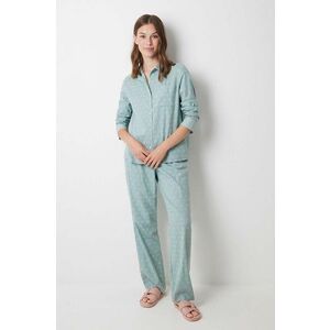 women'secret pijama MIX AND MATCH BRUMMELL femei, culoarea verde, 3598061 imagine