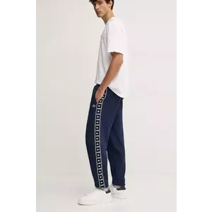 Lacoste pantaloni de trening culoarea albastru marin, cu imprimeu imagine