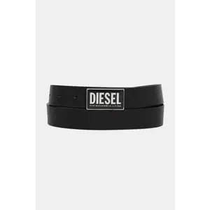 Diesel curea de piele B-GLOSSY II barbati, culoarea negru, X09945.PR227 imagine