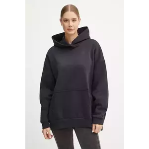 Under Armour bluza Icon Fleece Ultra femei, culoarea negru, cu glugă, neted, 1386501 imagine