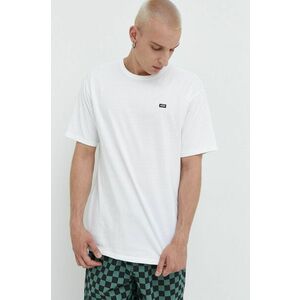 Vans tricou din bumbac culoarea alb, uni VN0A49R7WHT1-WHITE imagine