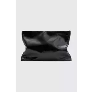 AllSaints poseta piele BETTINA CLUTCH culoarea negru, W393XB imagine