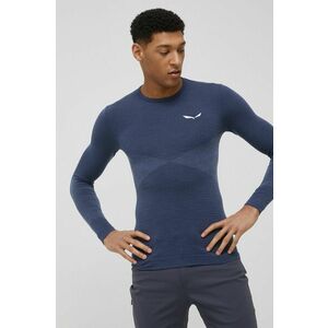 Salewa longsleeve funcțional Zebru culoarea albastru marin imagine