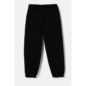 United Colors of Benetton pantaloni de trening pentru copii culoarea negru, neted imagine