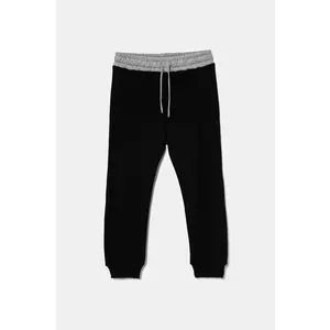 United Colors of Benetton pantaloni de trening pentru copii culoarea negru, modelator, 3PANCF05Q imagine