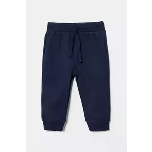 United Colors of Benetton pantaloni de trening pentru copii culoarea albastru marin, neted, 3EB5GF04A imagine