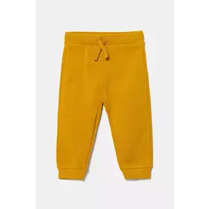 United Colors of Benetton pantaloni de trening pentru copii culoarea galben, neted, 3EB5GF04A imagine