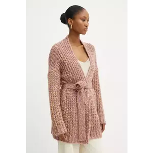 Weekend Max Mara cardigan din amestec de lana culoarea roz, 2425346082600 imagine