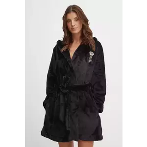 Juicy Couture halat HOODED ROBE culoarea negru, JCLRB224505 imagine