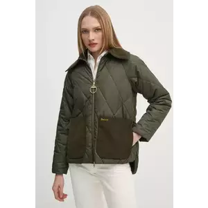 Barbour geaca Dalroy Quilt femei, culoarea verde, de tranzitie, oversize, LQU1759 imagine