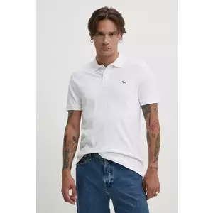 Abercrombie & Fitch polo de bumbac culoarea alb, neted, KI124-4386 imagine