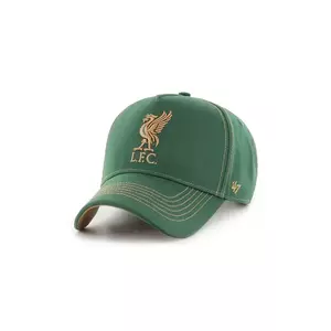 47 brand șapcă de baseball din bumbac Liverpool FC culoarea verde, cu imprimeu, EPL-CONDT04GWS-DG imagine