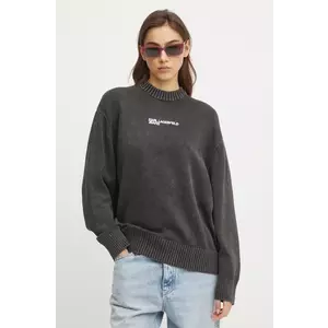 Karl Lagerfeld Jeans pulover de bumbac culoarea gri, light, cu turtleneck, A1W18045 imagine