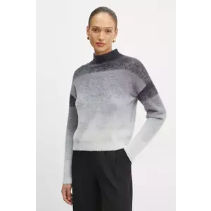 Morgan pulover MDYE femei, culoarea gri, cu turtleneck, MDYE imagine