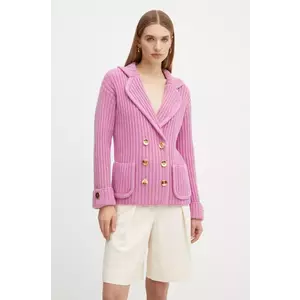 Luisa Spagnoli cardigan din lana culoarea roz, 58531 imagine