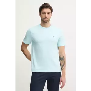 United Colors of Benetton tricou din bumbac barbati, culoarea verde, neted, 3MI5J1AF7 imagine