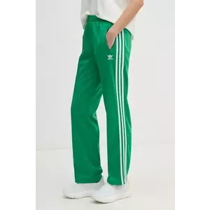 adidas Originals pantaloni de trening Firebird femei, culoarea verde, cu imprimeu, JC8283 imagine