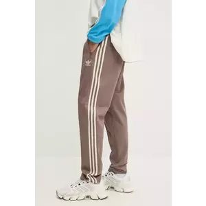 adidas Originals pantaloni de trening CLASSIC TP culoarea maro, cu imprimeu, JP2525 imagine