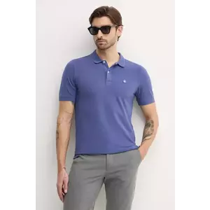 United Colors of Benetton tricou polo barbati, culoarea violet, neted, 3WG9U301Z imagine